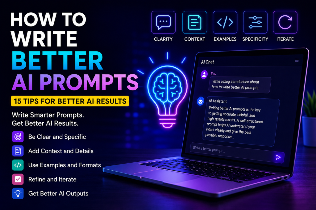 How to Write Better AI Prompts with 15 practical tips for getting better AI results